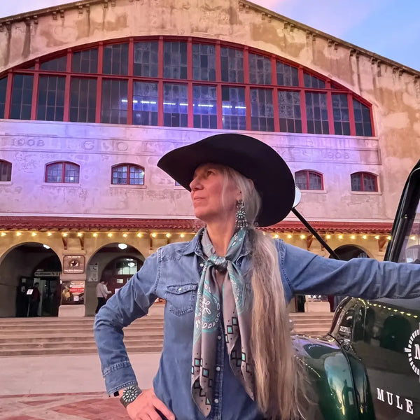 Paisley Wild Rags (Stormy) Gray Silk Scarf Cowtown Wild Rags