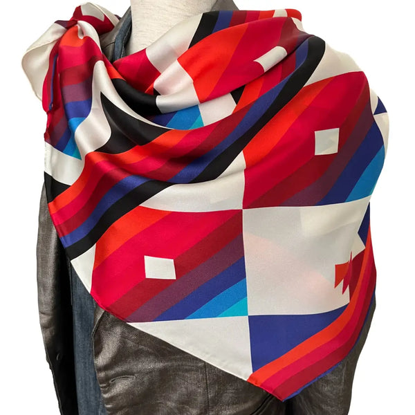 Chasing Sunrise Silk Wild Rag | Western Scarf - Cowtown Wild Rags