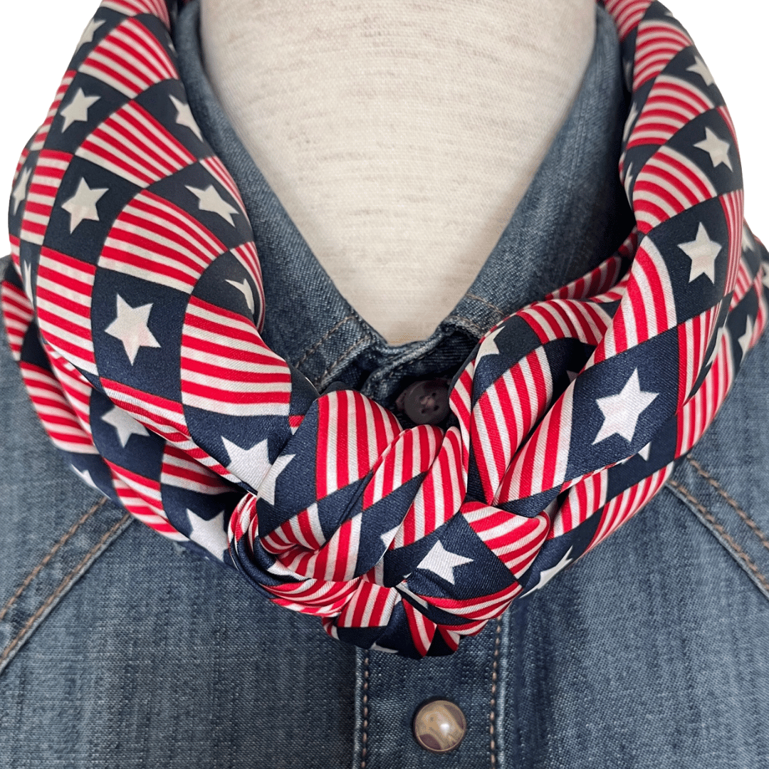red white and blue patriotic wild rag