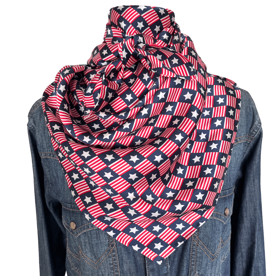 red white and blue patriotic wild rag