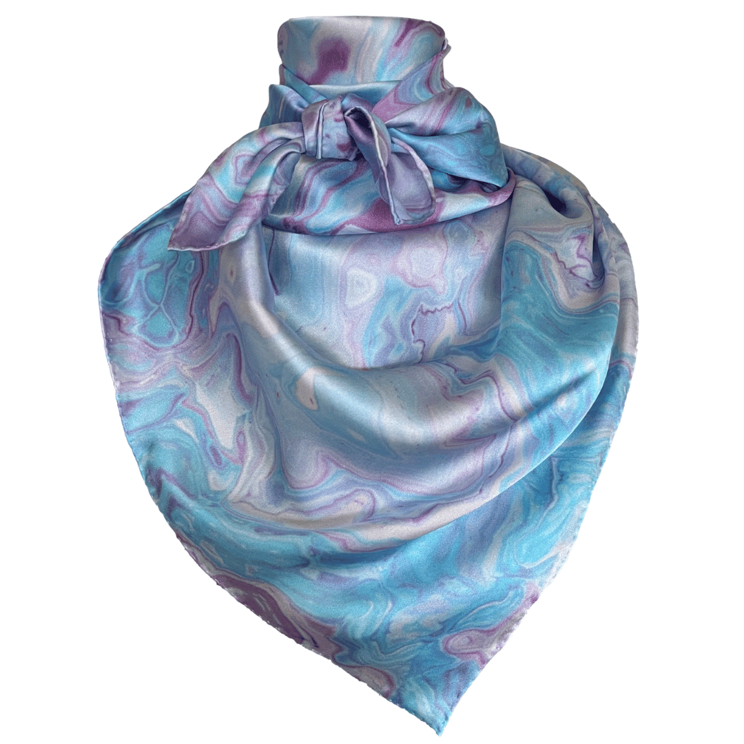 purple and blue wild rag