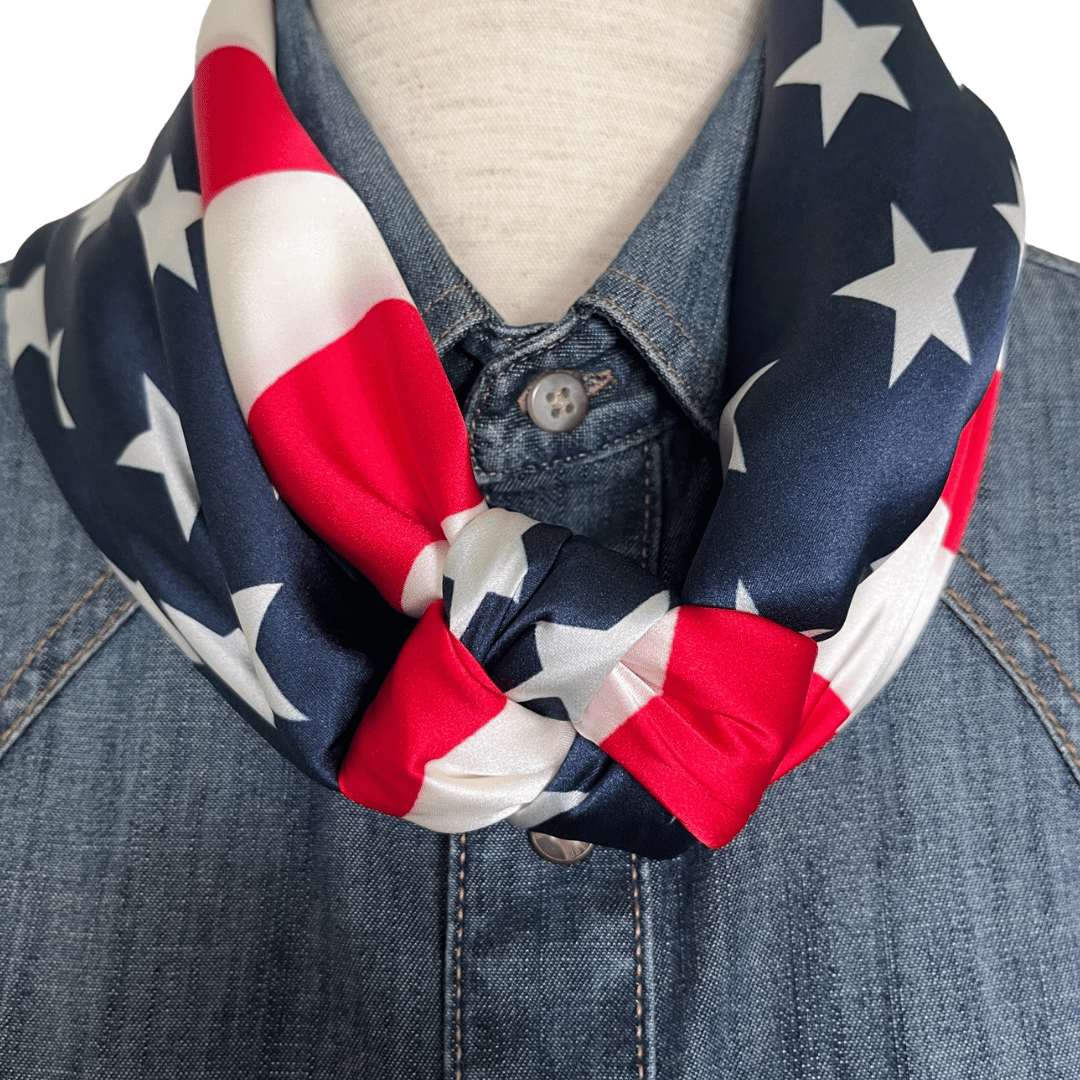 red white and blue patriotic wild rag
