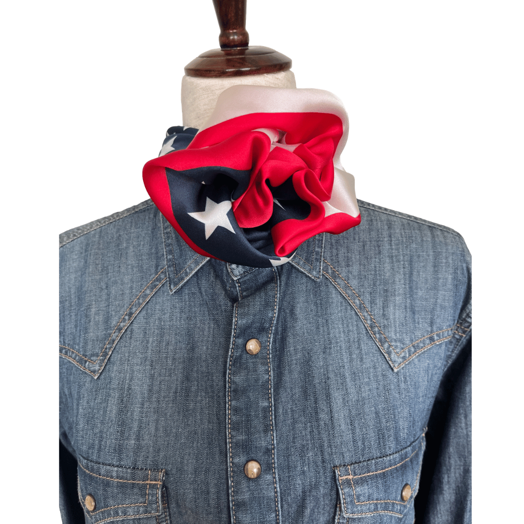 red white and blue patriotic wild rag