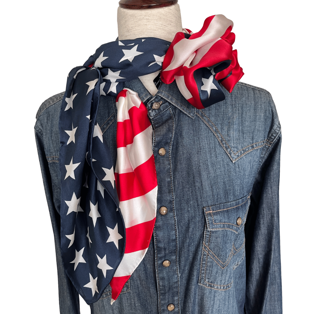 red white and blue patriotic wild rag