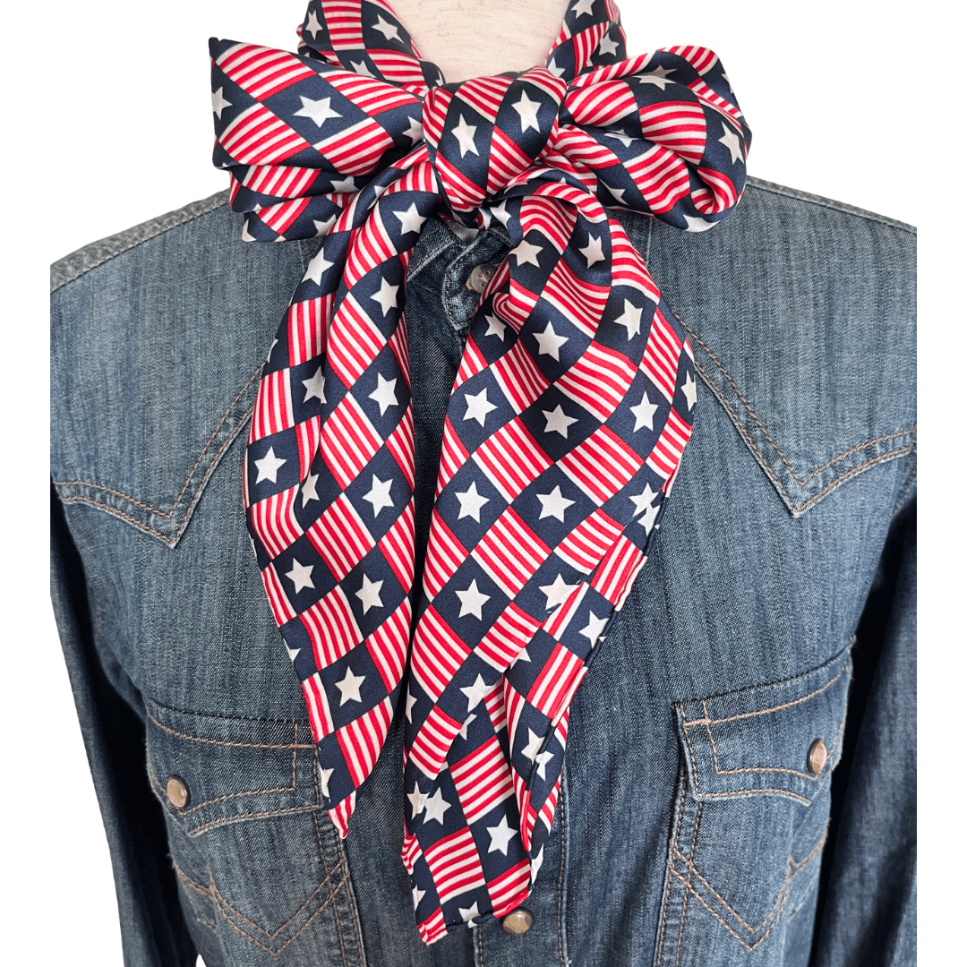 red white and blue patriotic wild rag