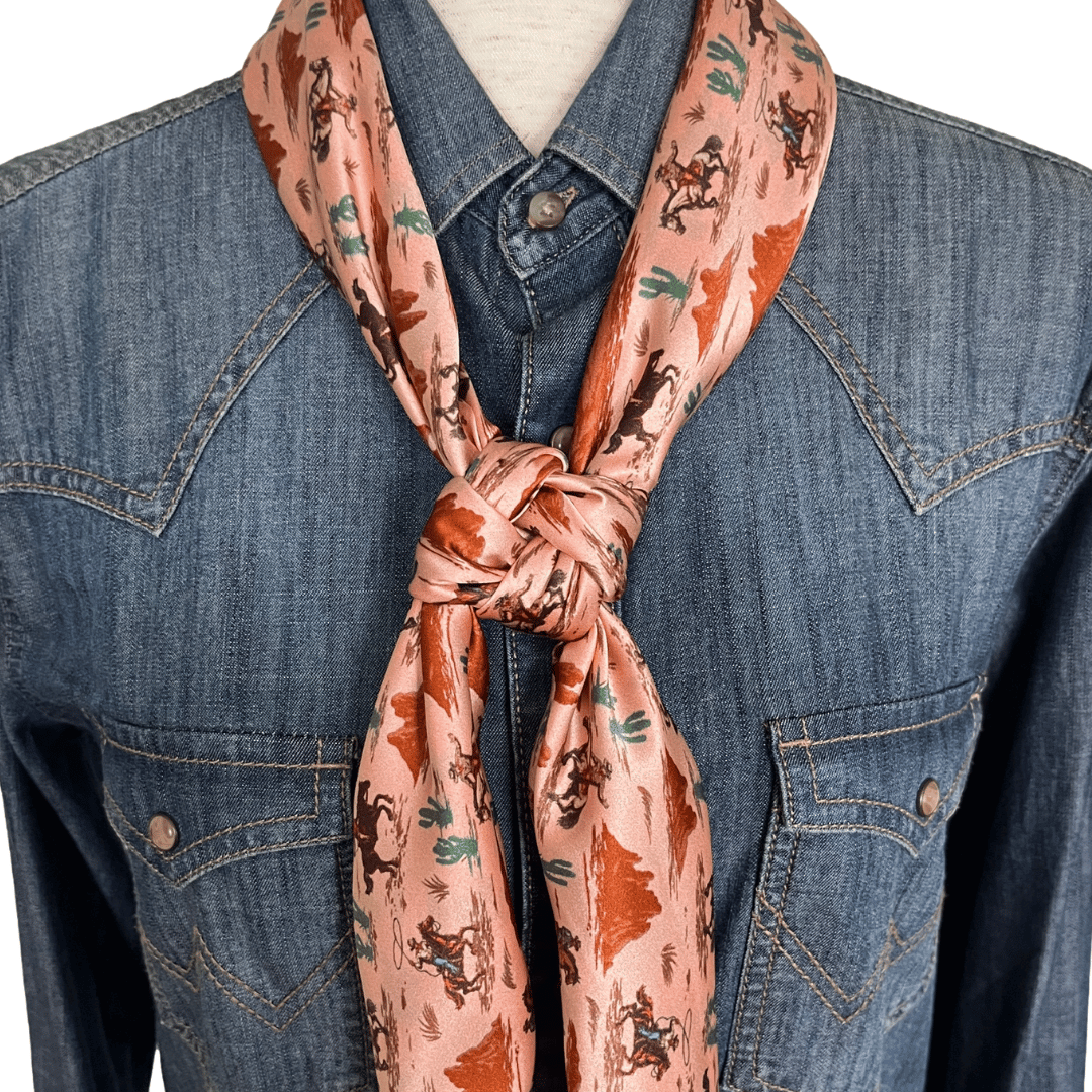 pink rose gold cowboy scarf