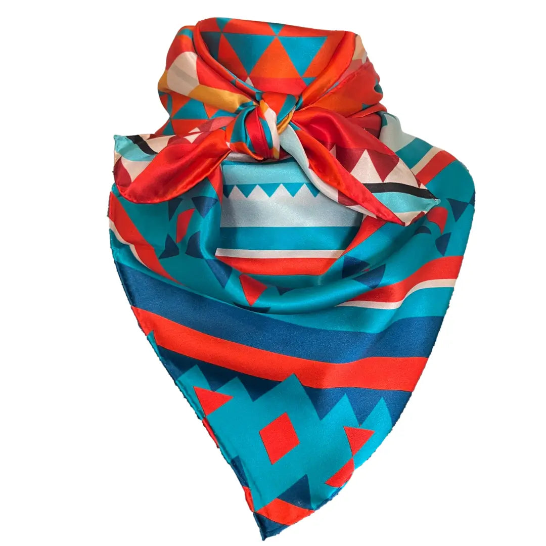 orange bandana silk scarf