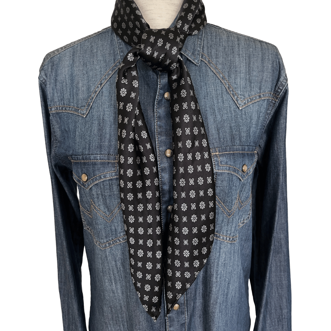 Black Silk Wild Rag Scarf