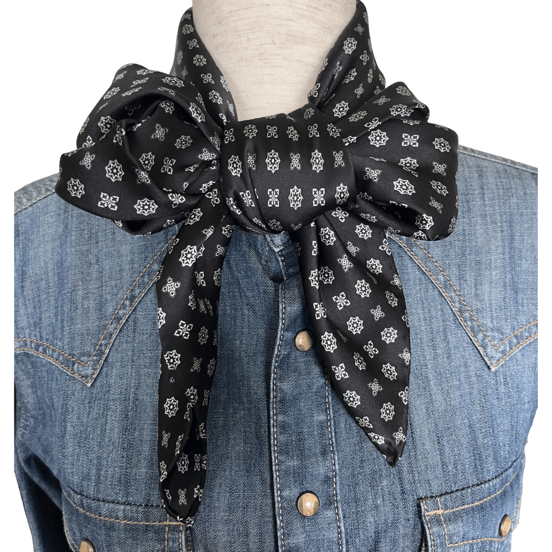Black Silk Wild Rag Scarf