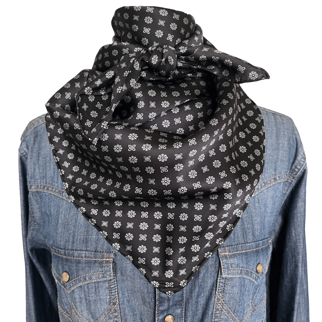 Black Silk Wild Rag Scarf