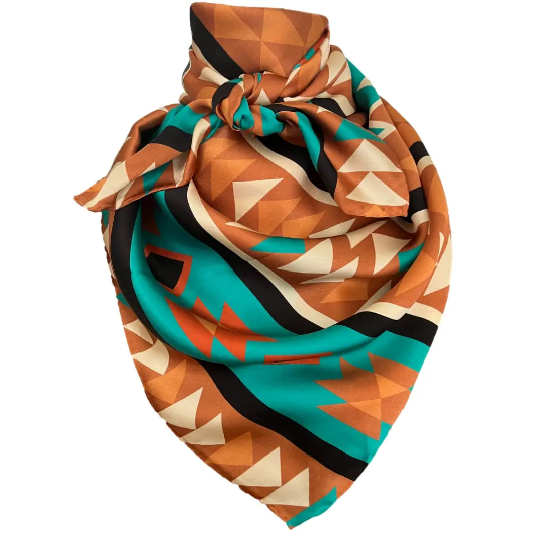 Wild Rag Side View Cowtown Wild Rags - Extra Large XL Silk Scarves for Men and Women