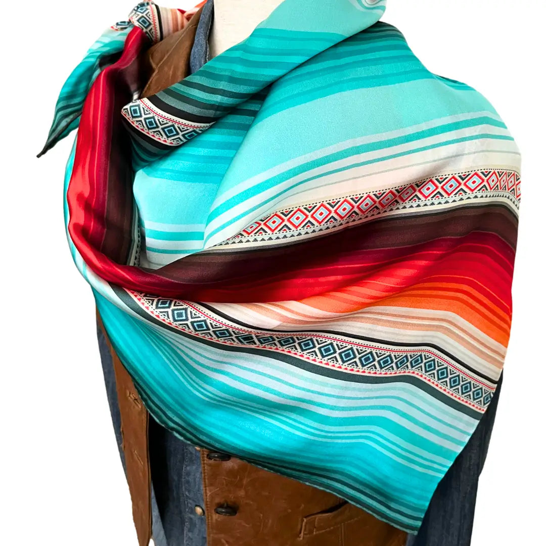 Serape (Wild Bill) Southwestern Wild Rag Silk Scarf