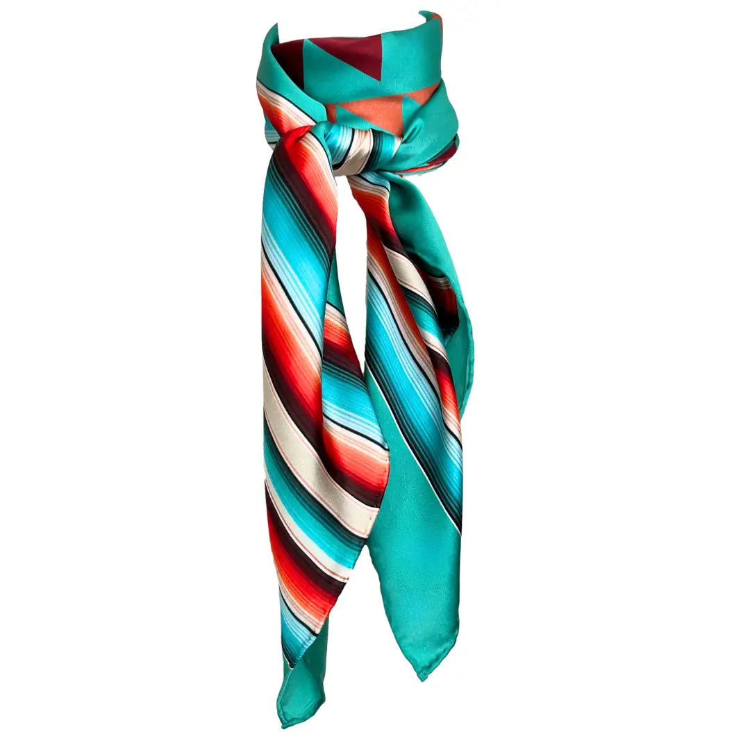 Serape (Western Sky) Cowboy Wild Rag Silk Scarf