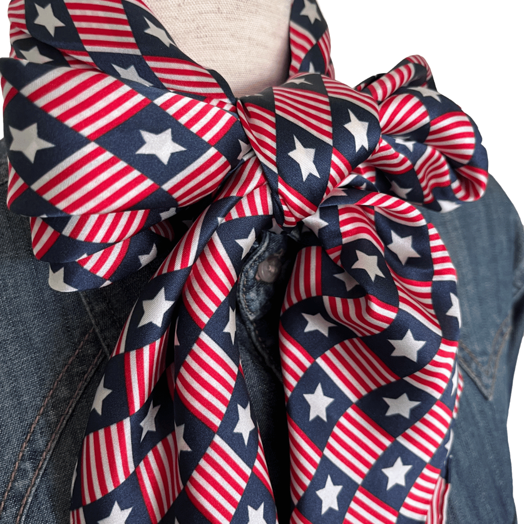 red white and blue patriotic wild rag