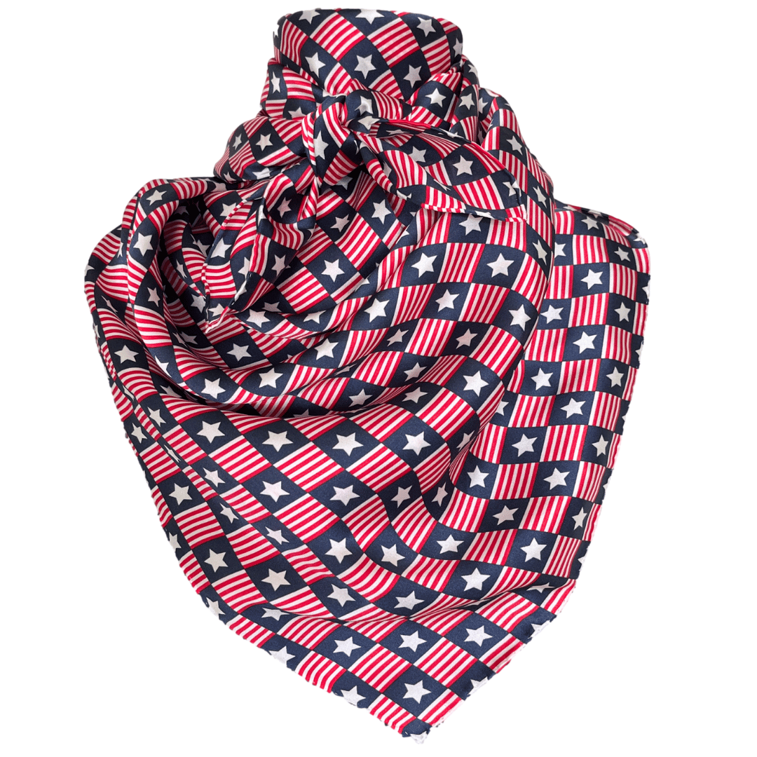red white and blue patriotic wild rag