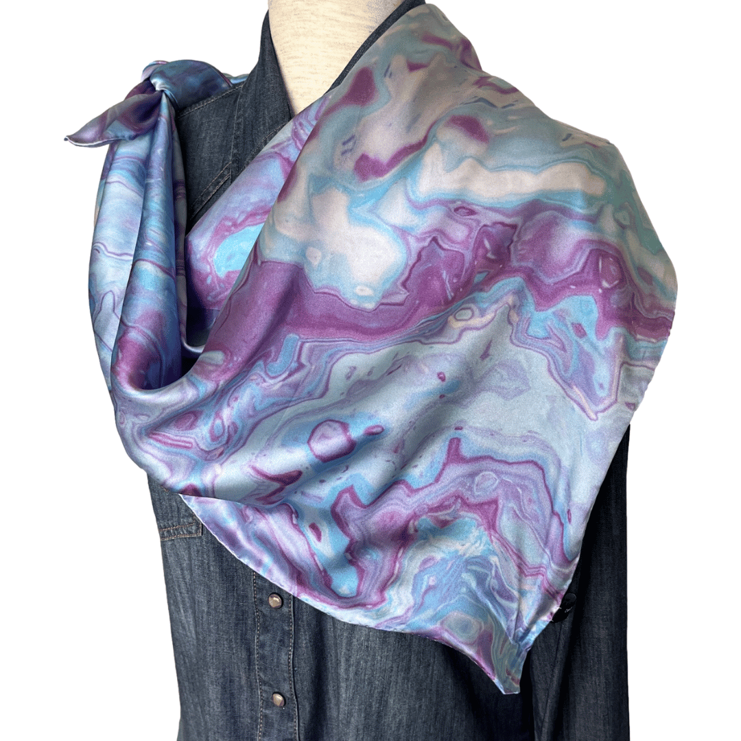 purple and blue wild rag