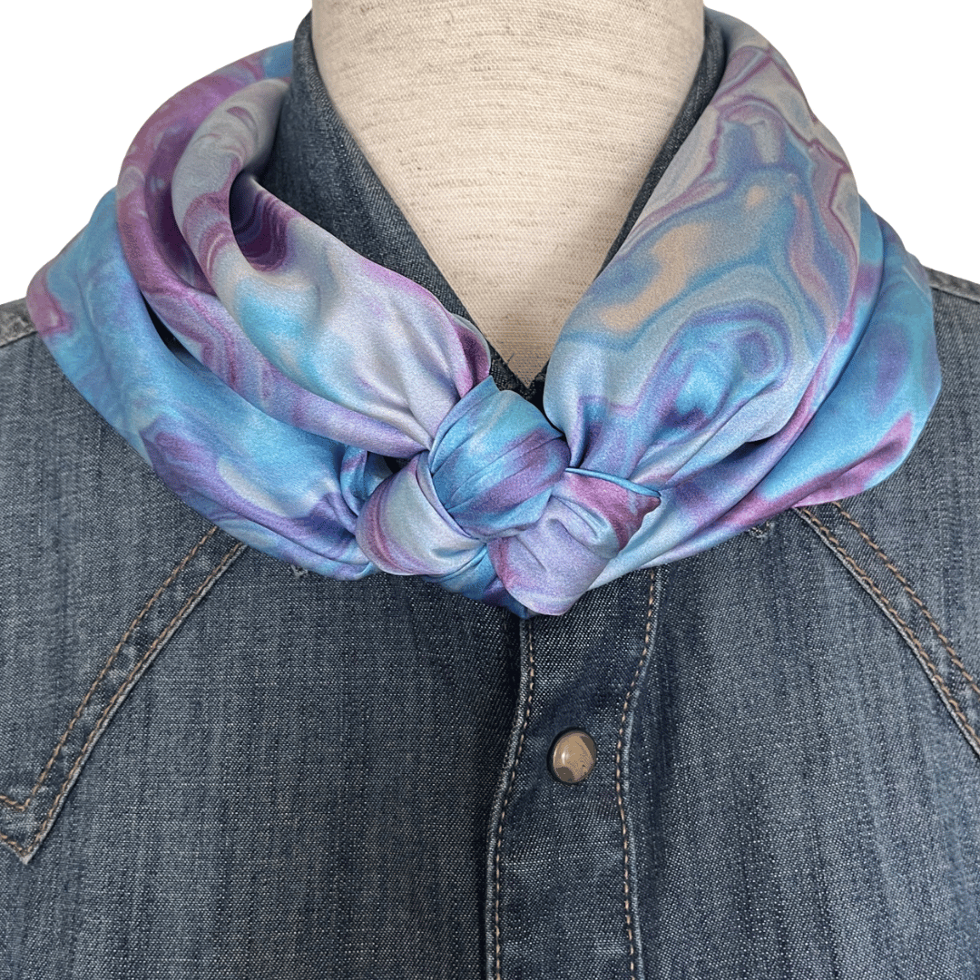 purple and blue wild rag