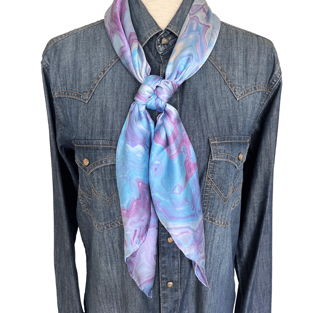 purple and blue wild rag