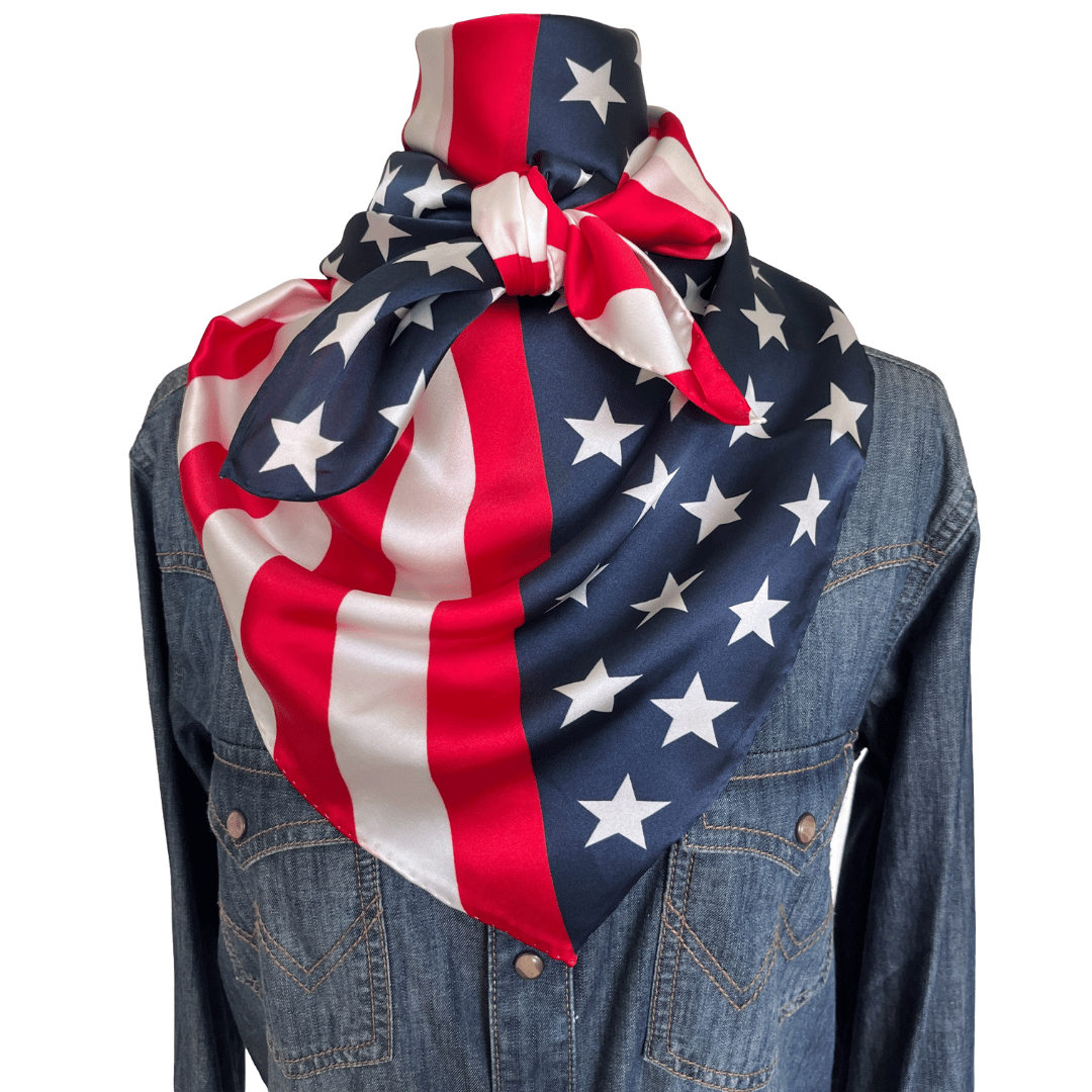 red white and blue patriotic wild rag