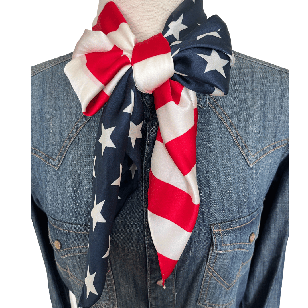 red white and blue patriotic wild rag