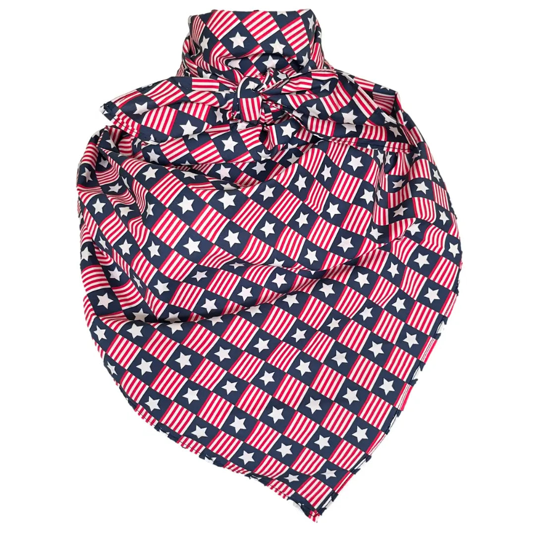 cowboy bandana patriotic flag red white and blue, dog bandana