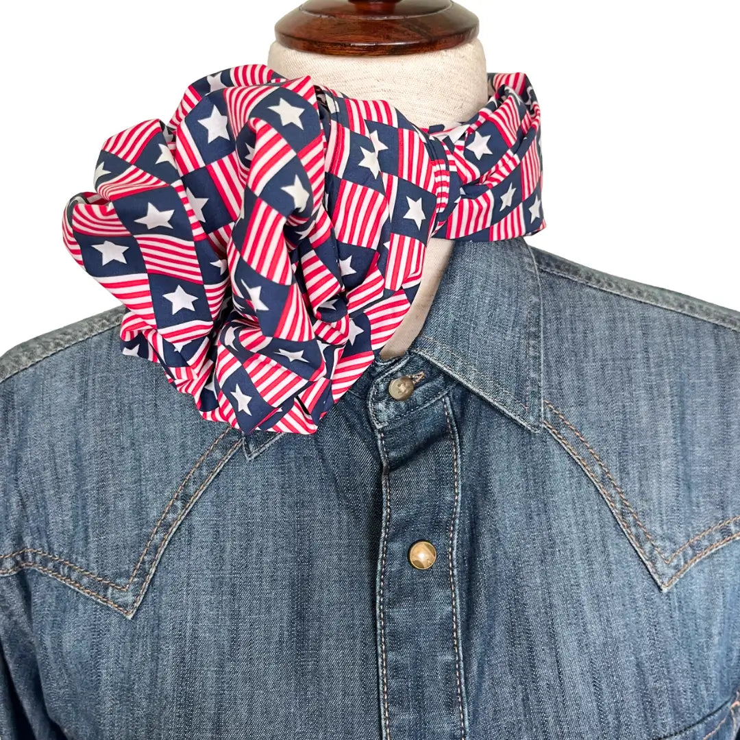 cowboy bandana patriotic flag red white and blue, dog bandana