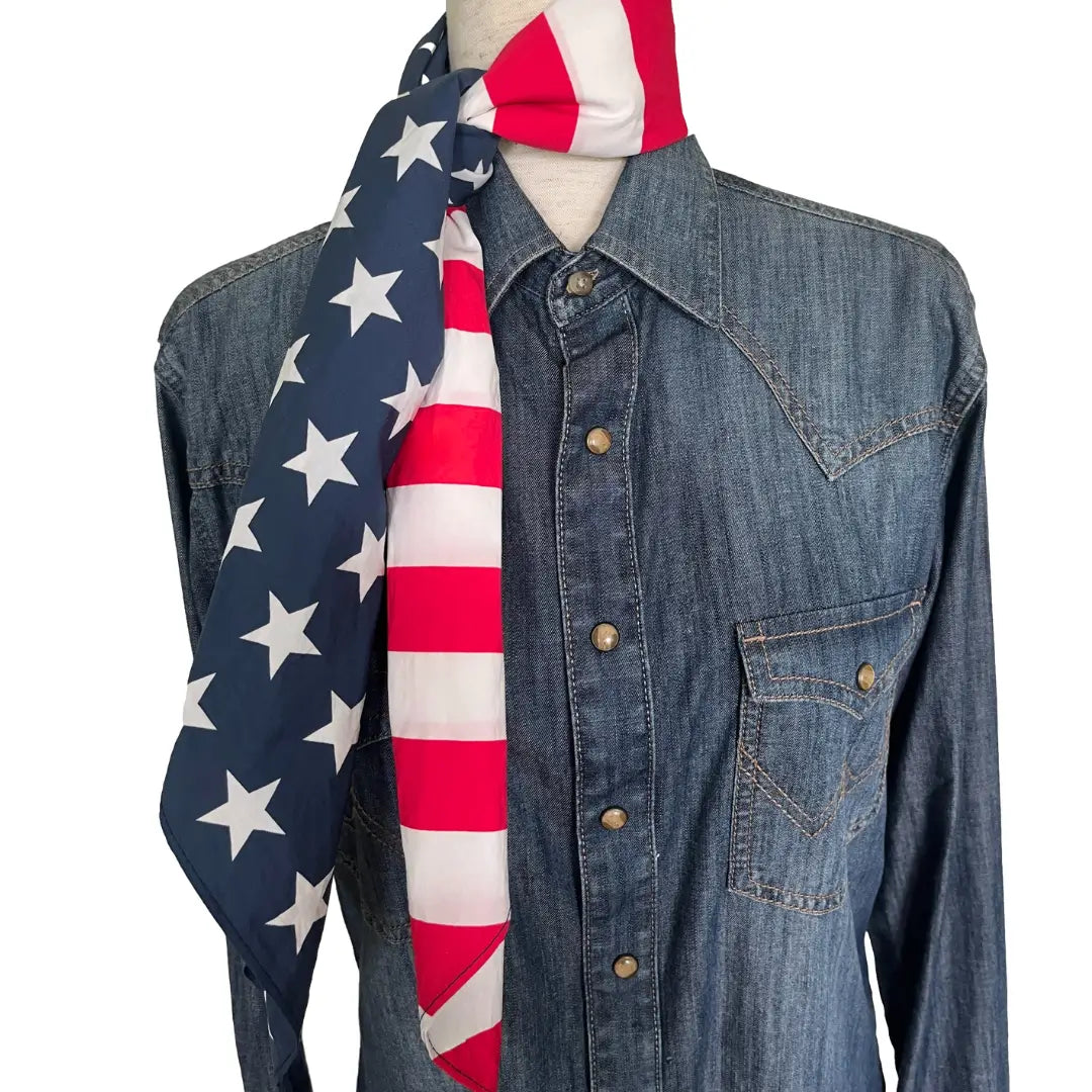 cowboy bandana usa flag american flag, dog bandana, american flag bandana