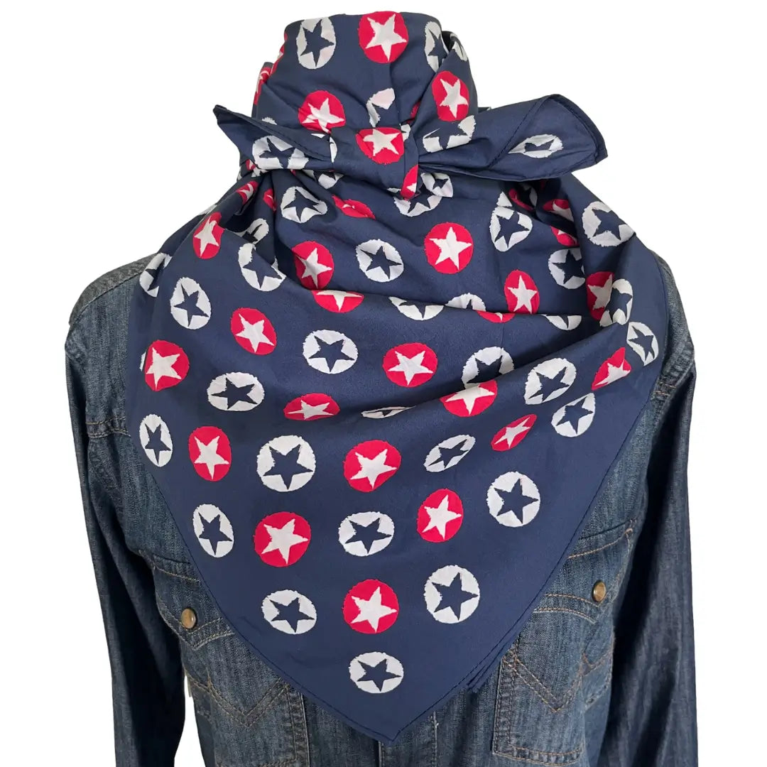 cowboy bandana patriot red white and blue stars, Texas bandana, dog bandana