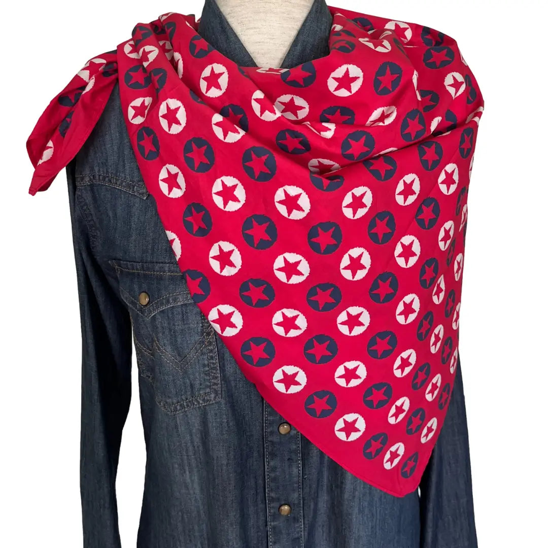 cowboy bandana patriot red white and blue stars, Texas bandana, dog bandana