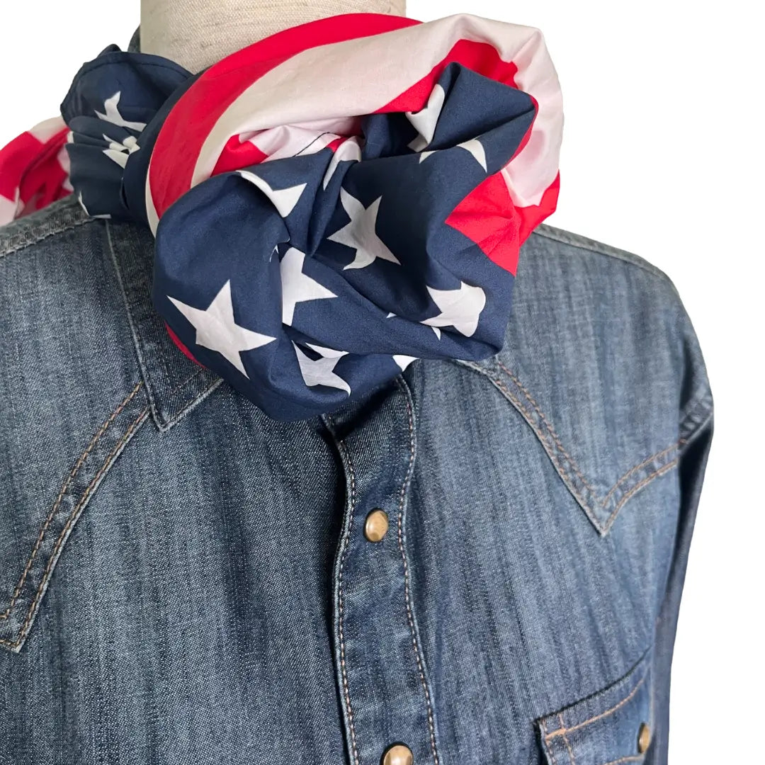 cowboy bandana usa flag american flag, dog bandana, american flag bandana