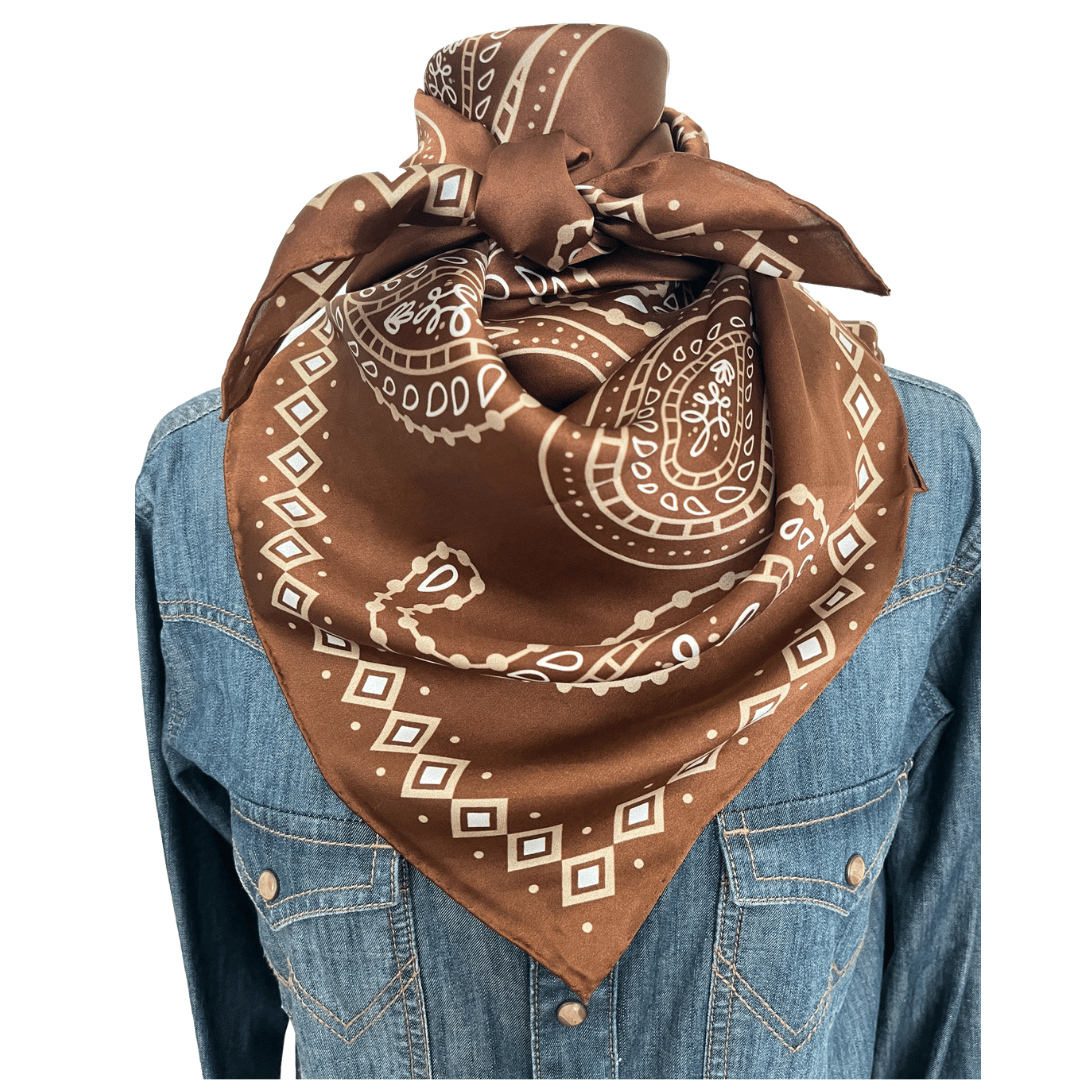 Paisley Wild Rags (Mesquite) | Brown Silk Scarf