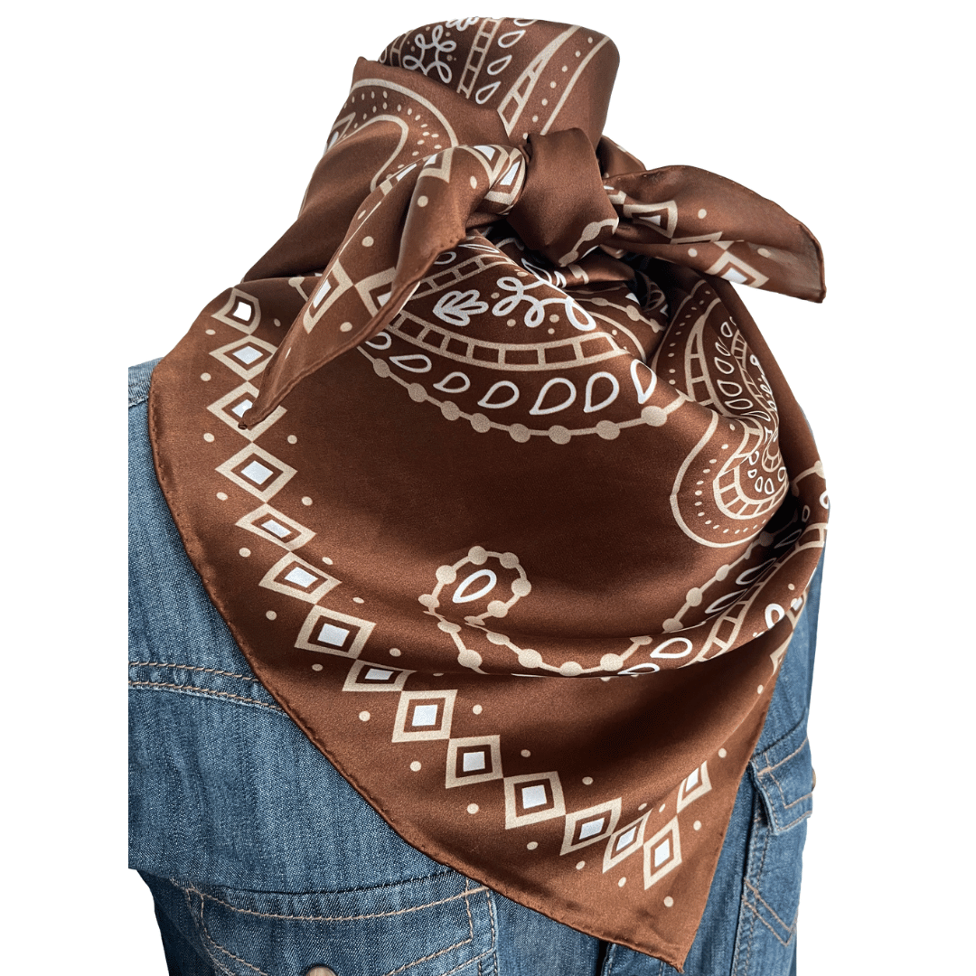 Paisley Wild Rags (Mesquite) | Brown Silk Scarf