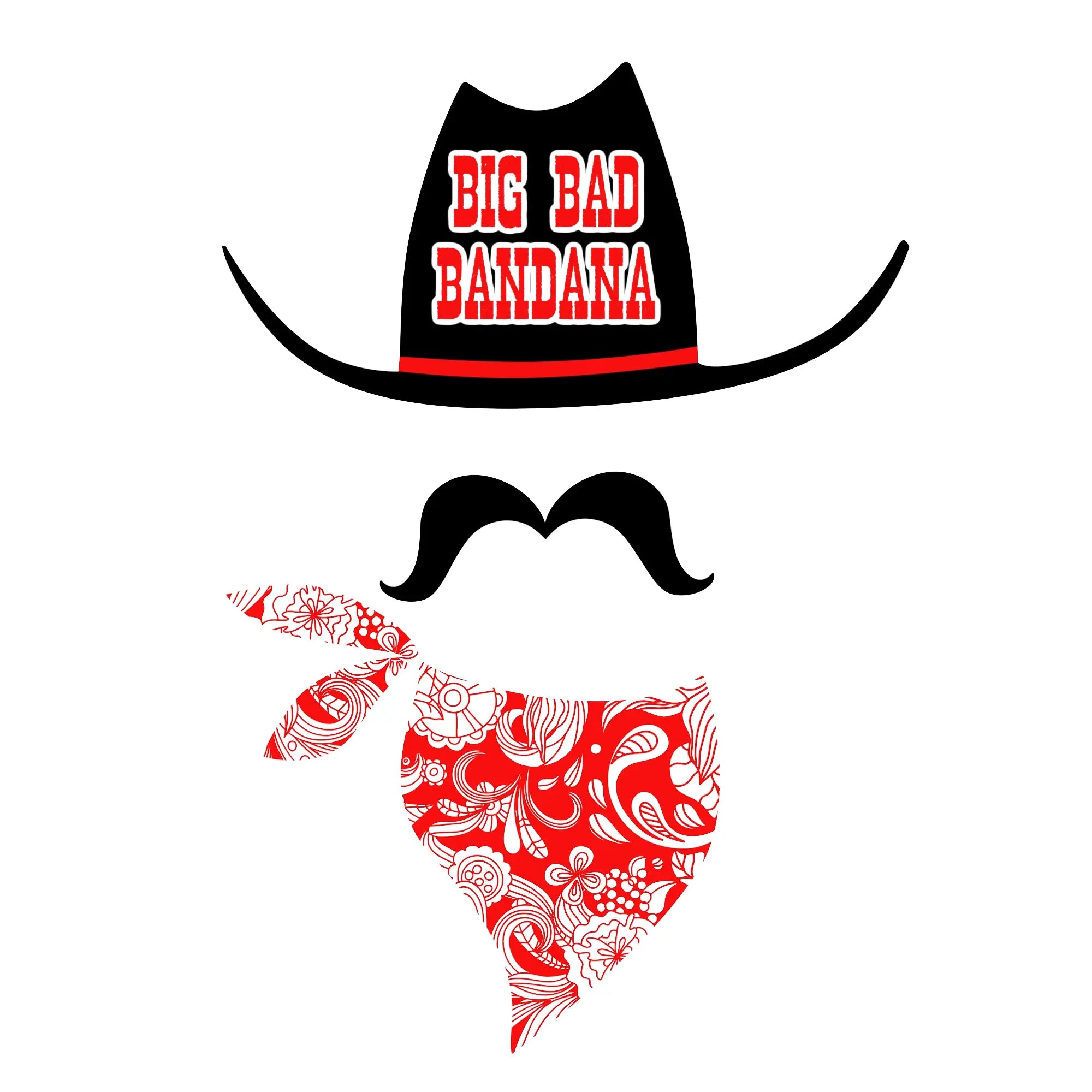 cowboy bandana - big bad bandana - large american flag bandana
