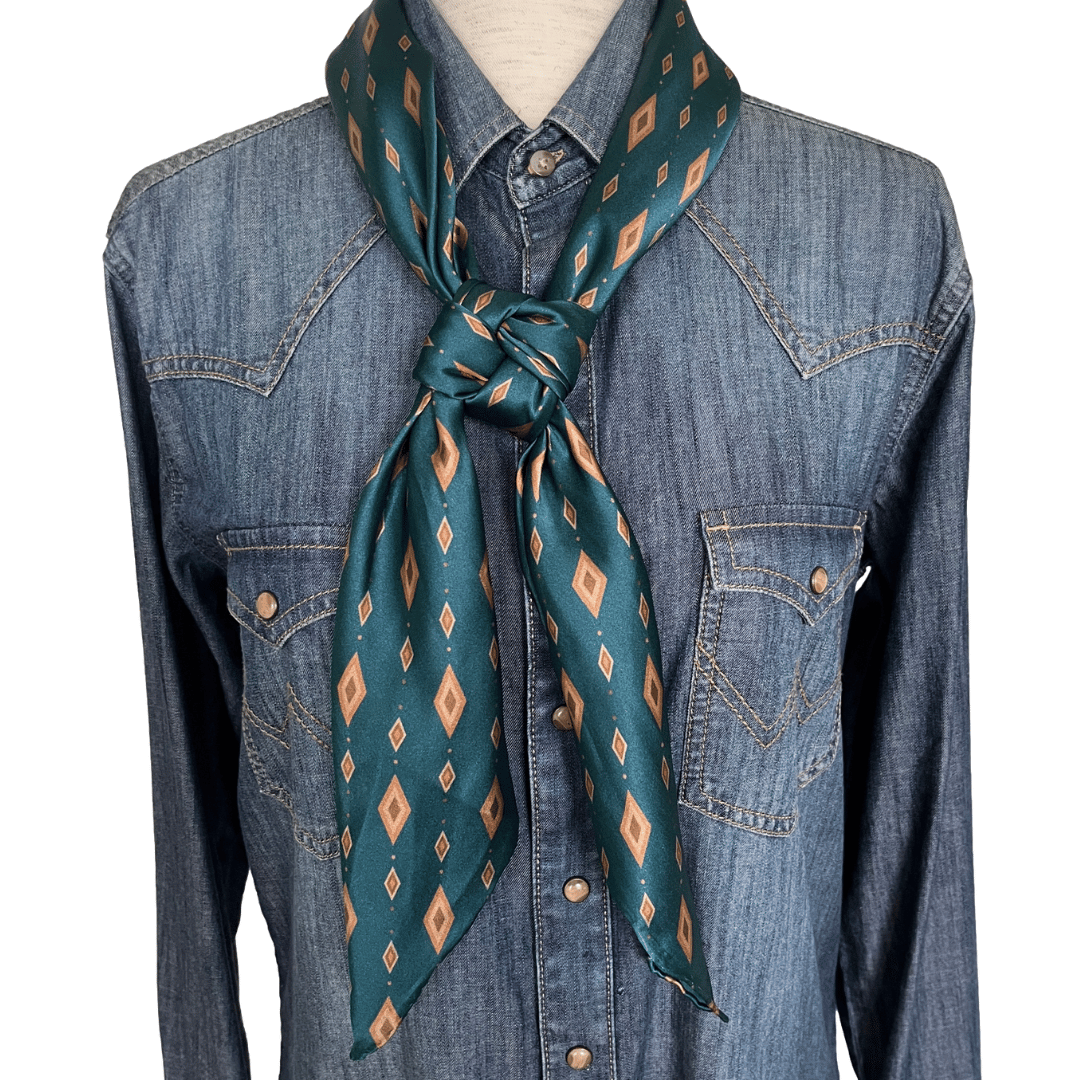 Blue wild rag silk scarf