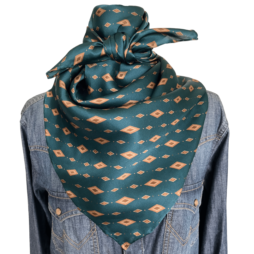 Blue wild rag silk scarf