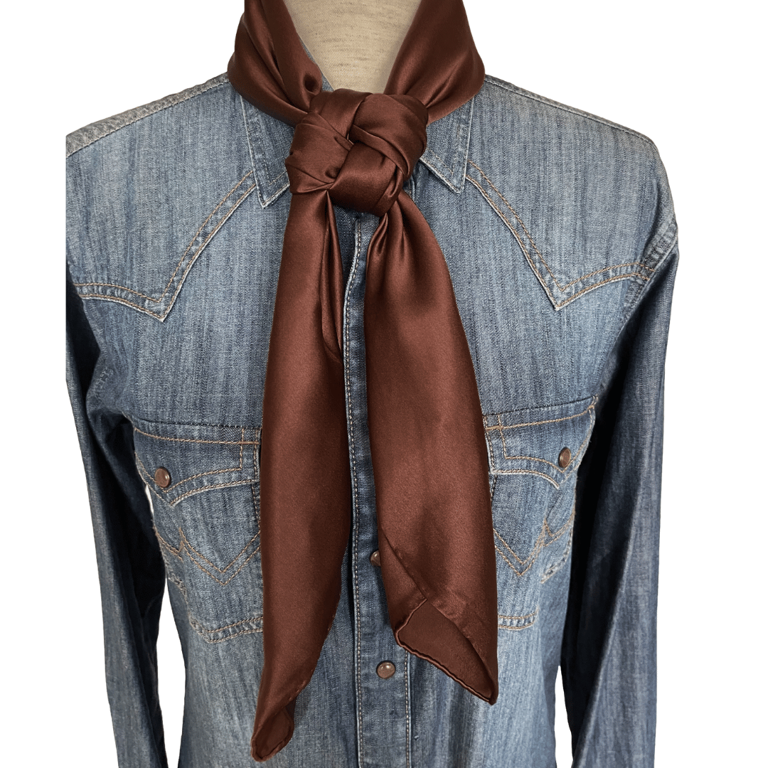 Brown silk wild rag