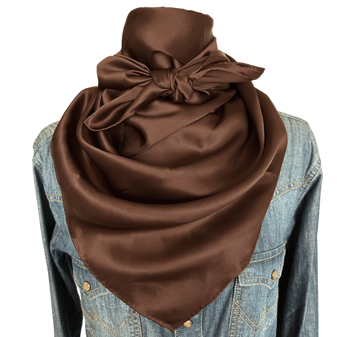 Brown silk wild rag