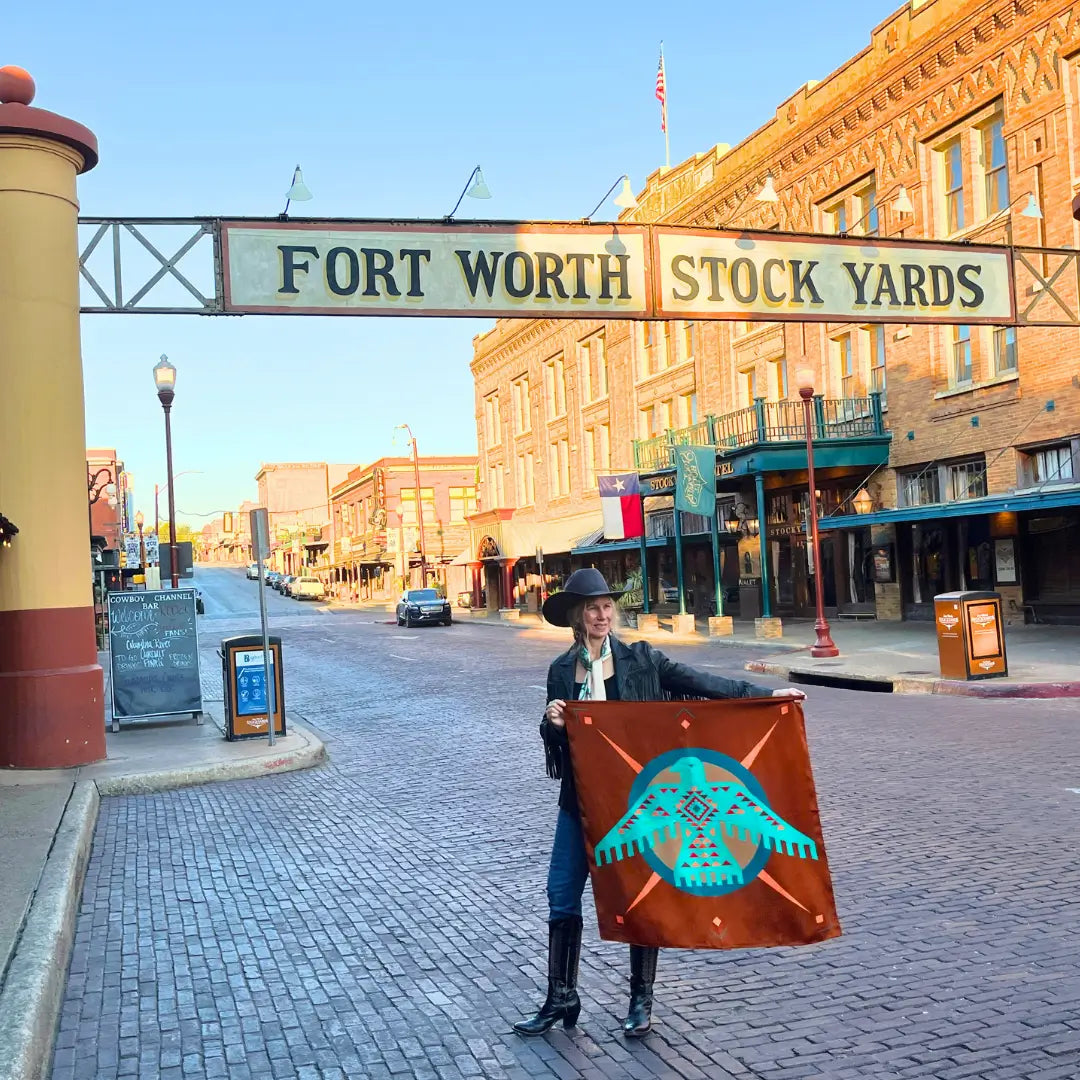 Southwestern (Wild Thunderbird) Wild Rag Silk Scarf