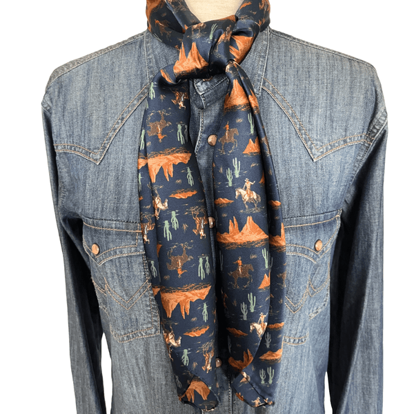 Desert Rider at Twilight - Silk Wild Rag - Cowtown Wild Rags