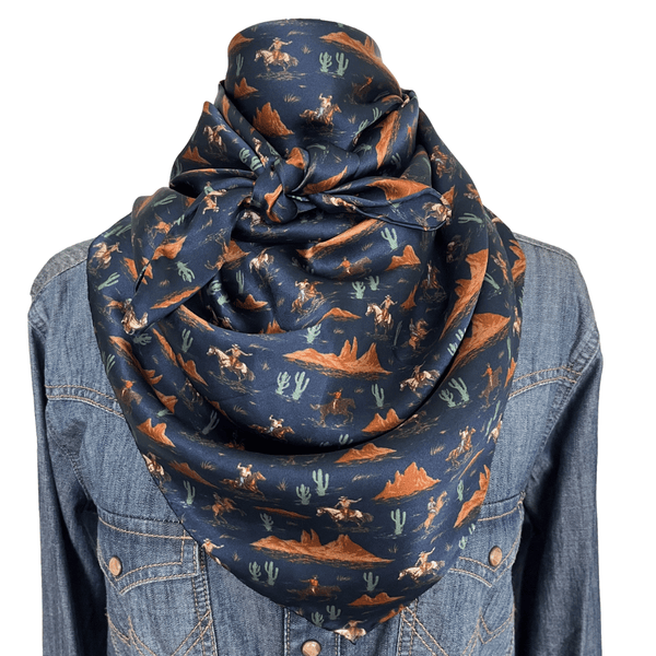 Desert Rider at Twilight - Silk Wild Rag - Cowtown Wild Rags