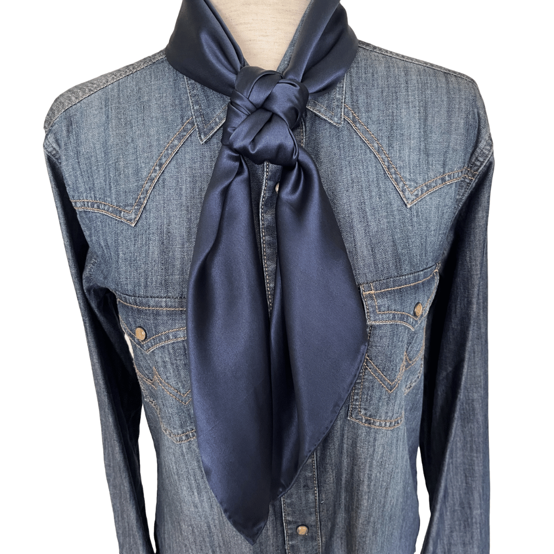 navy blue wild rag