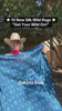 blue silk wild rags - Dakota Blue shown out in the sunshine - double sided print