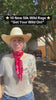red paisley silk wild rags - Cowtown Classic Red shown out in the sunshine - double sided print