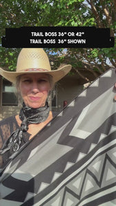 Black silk cowboy scarf wild rag