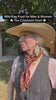 brown silk wild rags - Stockyards Standard shown out in the sunshine - double sided print