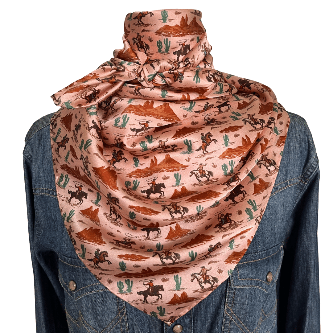 pink rose gold cowboy scarf